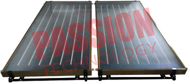 Coletor solar azul de placa lisa do filme EPDM da tubulação de cobre para o grande projeto do aquecimento