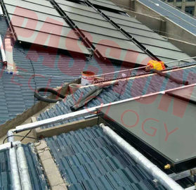Cobre do vermelho do coletor solar do tela plano do aquecedor de água da energia solar do telhado da energia solar