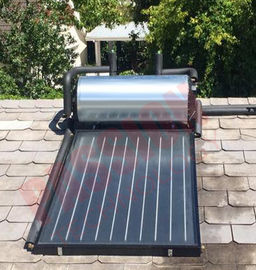 Coletor solar de placa lisa de tubo de cobre de soldadura de laser para o hotel que aquece geysers solares
