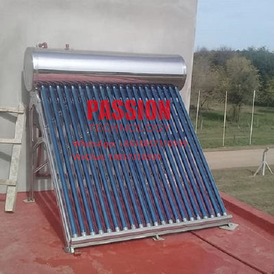 200L 304 coletor solar de aço inoxidável do tubo de vácuo da pressão do aquecedor de água 150L não