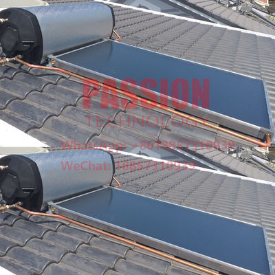 Coletor solar pressurizado telhado de Heater Blue Film Flat Plate da água solar do tela plano