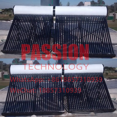 coletor solar de Heater Tap Water Flat Roof da água solar do estojo compacto do tubo de vácuo 500L