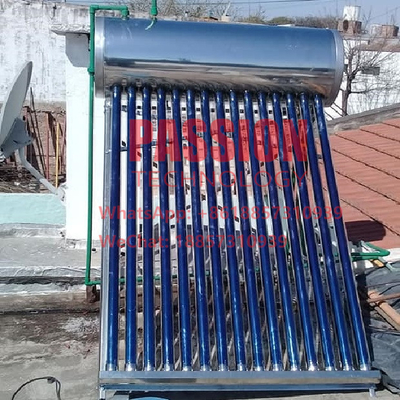 coletor solar de aço inoxidável do aquecedor de água 304 solares do tubo de vácuo 200L