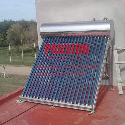 coletor solar solar de aço inoxidável de tubulação de calor do aquecedor de água 200L de 300L 304 Presssure
