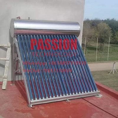 coletor solar solar de aço inoxidável de tubulação de calor do aquecedor de água 200L de 300L 304 Presssure