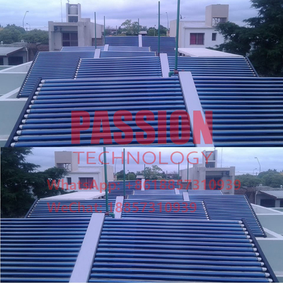 coletor solar do calor de Heater Galvanized Steel Vacuum Tube Sun da água do hotel 2000L