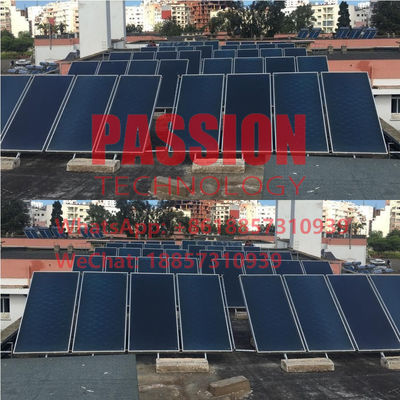 Coletor solar solar do aquecimento da associação do tela plano do aquecimento do hotel do coletor 5000L de placa lisa